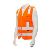 Colete Refletivo Laranja com ziper 1 bolso VIC72140 Tamanho G Vicsa