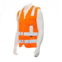 Colete Refletivo Laranja com ziper 1 bolso VIC72140 Tamanho M | Vicsa