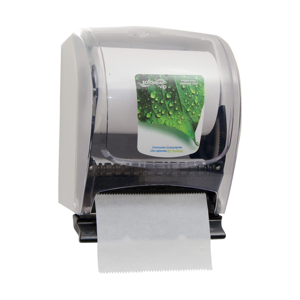 Dispenser para Papel Toalha Bobina Alavanca Transparente Softpaper