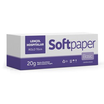 Lençol Hospitalar FS Softpaper Basic 70cm 20g CX 6un