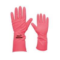 Luva de Segurança Látex Ranhurada Punho Longo Rosa P Volk