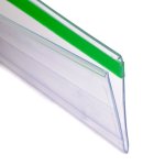 Porta Etiqueta PVC 600x31 mm c/ VHB | Pct 10un