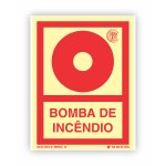 Placa Fotoluminescente E3 Bomba de Incêndio 10x15