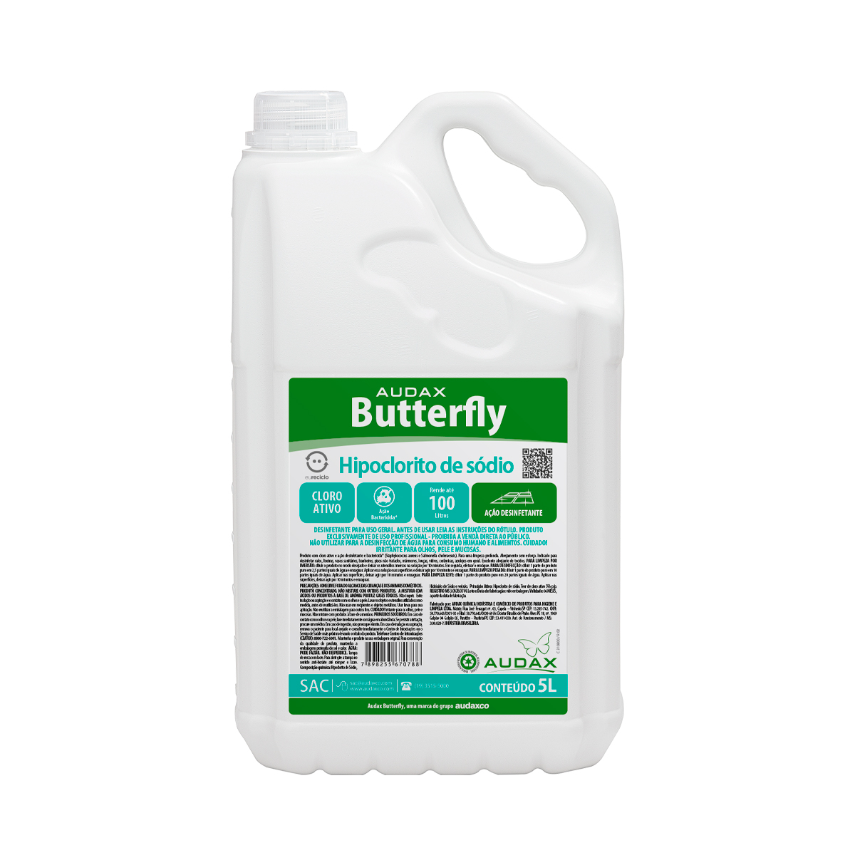 Hipoclorito de Sódio 5% Butterfly 5L | Audax