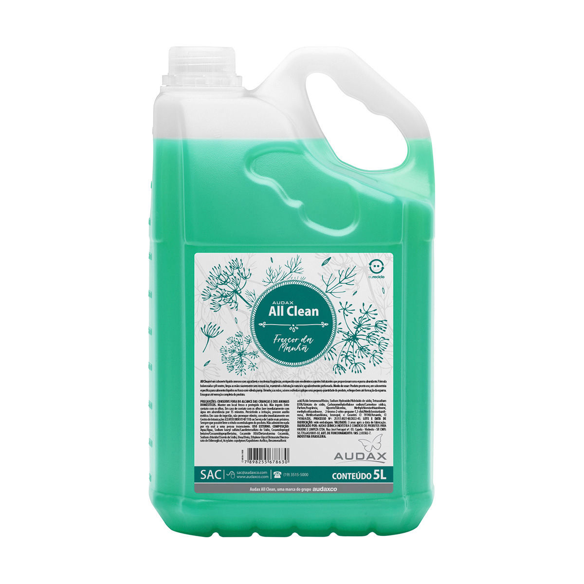 Sabonete Líquido Frescor da Manhã Perolado Erva Doce 5L | All Clean