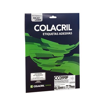 Etiqueta Colacril 8099 (CC099F) com 10 Folhas