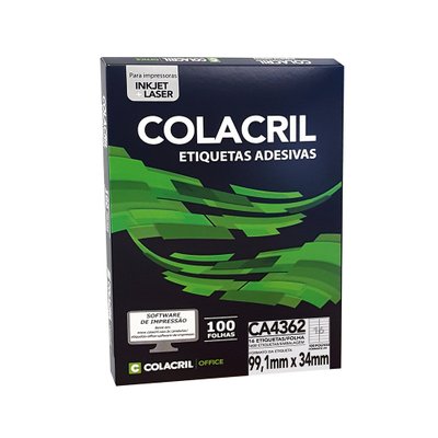 Etiqueta Colacril CA4362 A4362 c100 fls