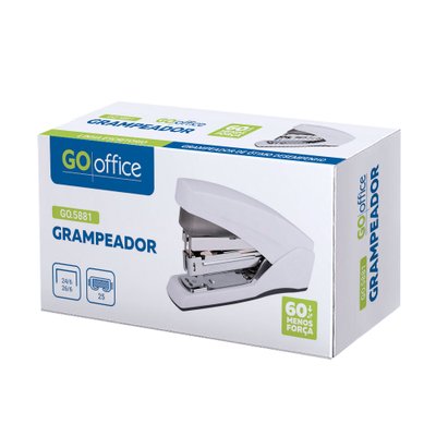 Grampeador GO5881 Soft Touch 25 Folhas Go Office Branco