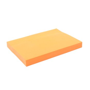 Bloco Adesivo Laranja Neon 75 mm x 100 mm | Go Office