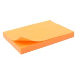 Bloco Adesivo Laranja Neon 75 mm x 100 mm | Go Office