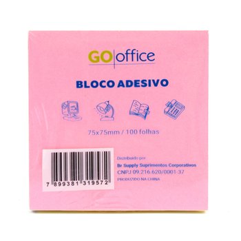 Bloco Adesivo Amarelo 75 mm x 75 mm 100 folhas | Go Office