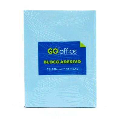 Bloco Adesivo Azul Pastel 75 mm x 100 mm | Go Office