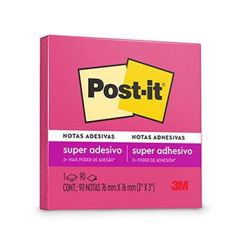 Post it 76 x 76mm 90 Folhas pink neon Post it 3M