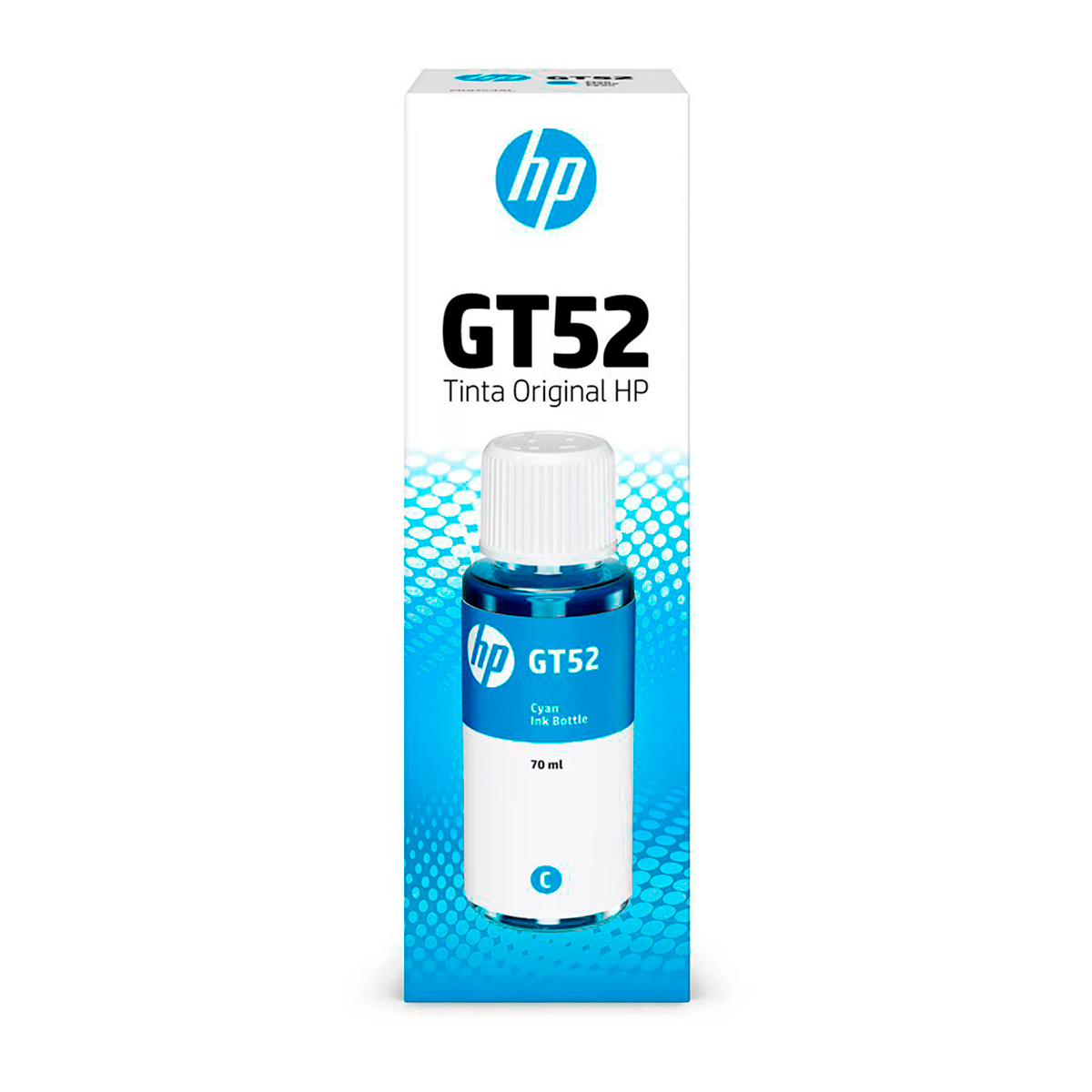 Garrafa de tinta HP GT52 M0H54AL Ciano 70ml Original