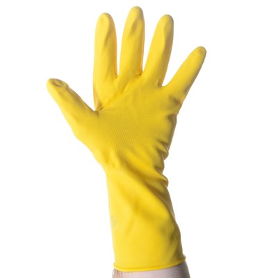 Luva de Segurança Látex Top Flocada Amarela EG Sanro