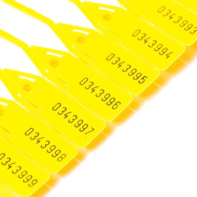 Lacre Plástico Escada Amarelo com 1000 unidades