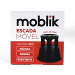 Escada Móvel com Rodinhas Preta  Moblik