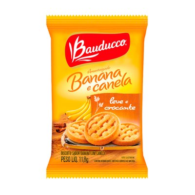 Biscoito Amanteigado Banana Canela 400 Sachês | Bauducco
