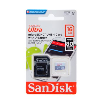 Cartão de Memória Micro SD c/ Adaptador 16Gb Classe 10 - Sandisk