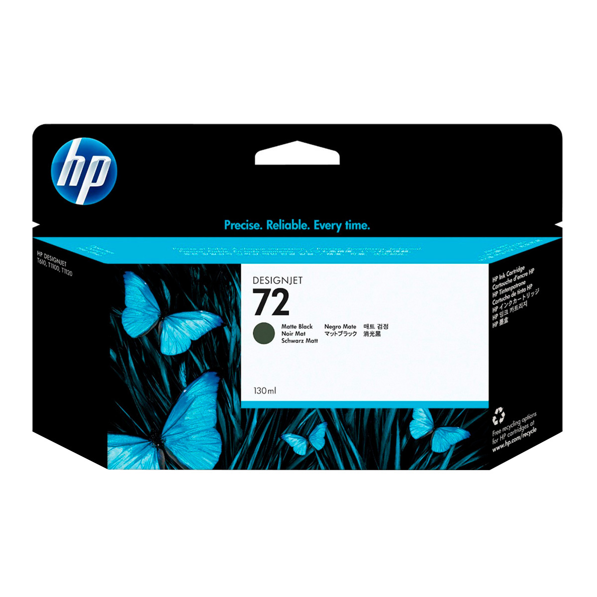 Cartucho de tinta 72 C9403AB Preto Mate Original | HP