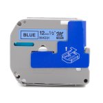 Fita Rotuladora Brother M531 12mm x 8m Preto Sobre Azul