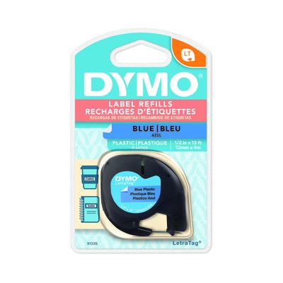 Fita Rotuladora Dymo 91335 12mm x 4m Preto Sobre Azul