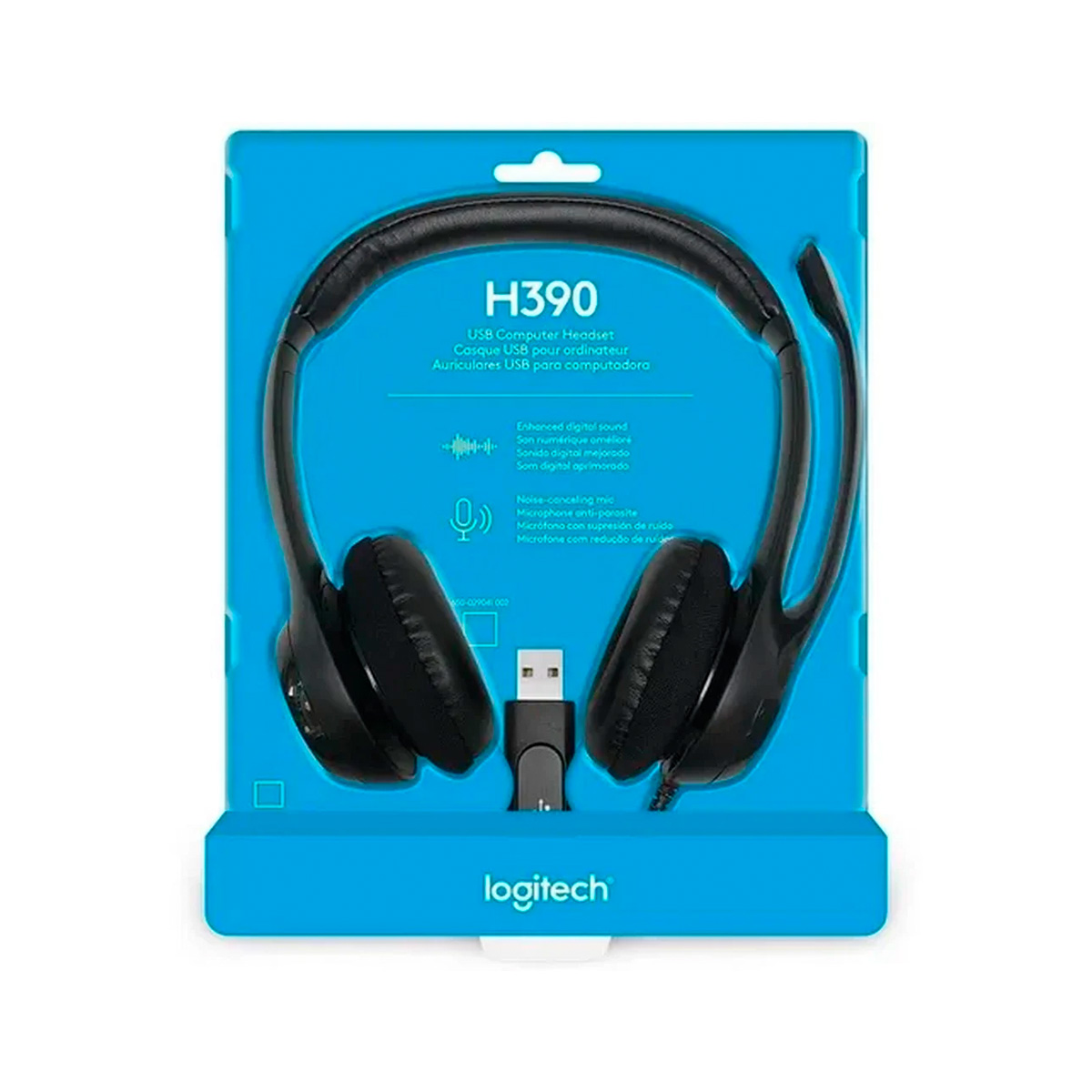 Headset USB Logitech H390 981-000014 Preto