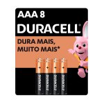 Pilha Alcalina Duracell Palito AAA 8UN