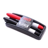 Kit com Apagador e Marcador de Quadro Branco Preto e Vermelho | Radex
