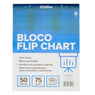 Bloco Refil para Flip-Chart 63,5x84cm 75g 50 Folhas - Romitec