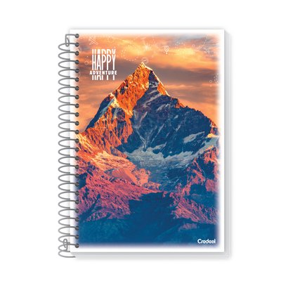 Caderno 1/4 Espiral Capa Flexível 140 mm x 220 mm 48 folhas