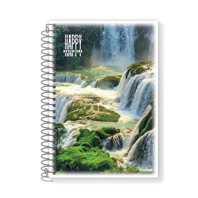 Caderno 1/4 Espiral Capa Flexível 140 mm x 220 mm 48 folhas