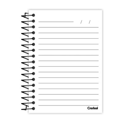 Caderno Espiral 1/8 Capa Dura Essenciale 100 mm x 140 mm 80 folhas