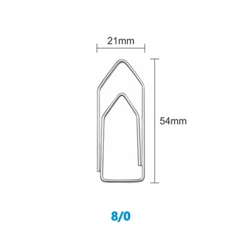 Clips Niquelado N° 8/0 25 unidades | Bacchi