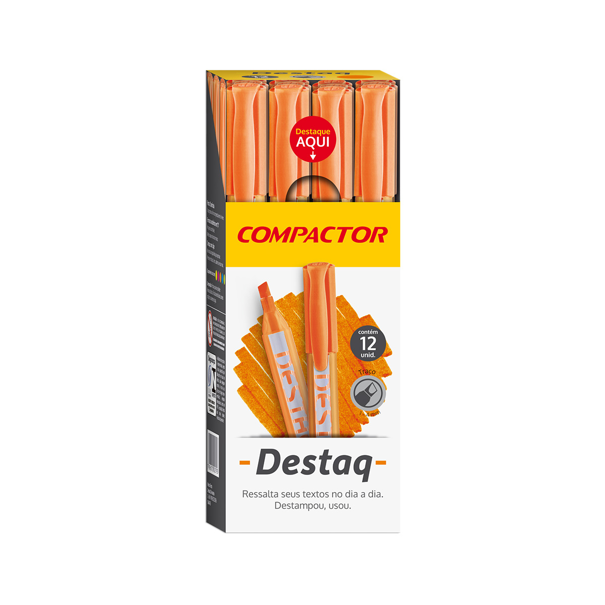 Marca Texto Laranja | Compactor Destaq