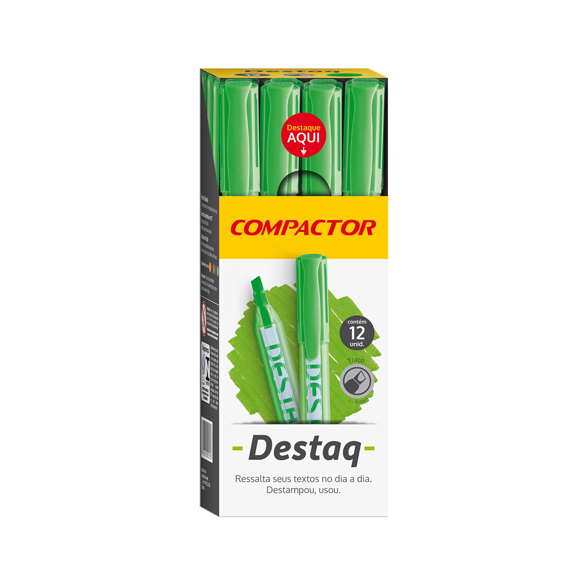Marca texto Verde | Compactor Destaq