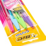 Caneta Esferográfica Cristal Fashion Ultra Fina com 4 unidades Sortido - Bic