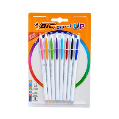 Caneta Esferográfica Cristal UP com 8 unidades Sortido - Bic