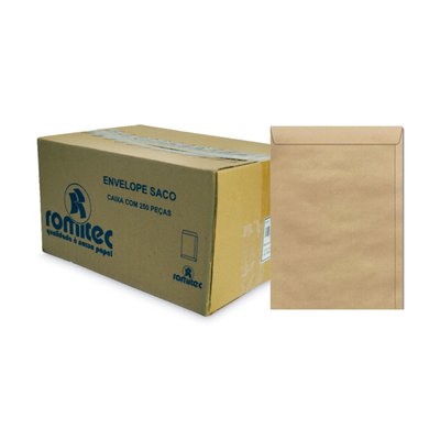Envelope Saco Kraft 229 mm x 324 mm 250 unidades 75 g | Romitec KNG32