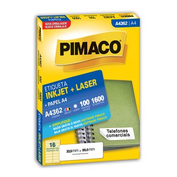 Etiquetas Adesivas A4362 33,9x99mm Pimaco