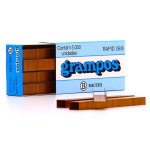 Grampos para Grampeador Cobreado 26/8 5000 unidades | Bacchi