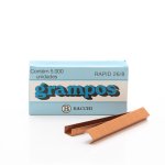 Grampos para Grampeador Cobreado 26/8 5000 unidades | Bacchi