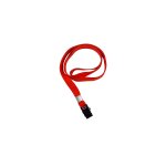 Cordão Para Crachá Vermelho com 10 Unidades Plast Park