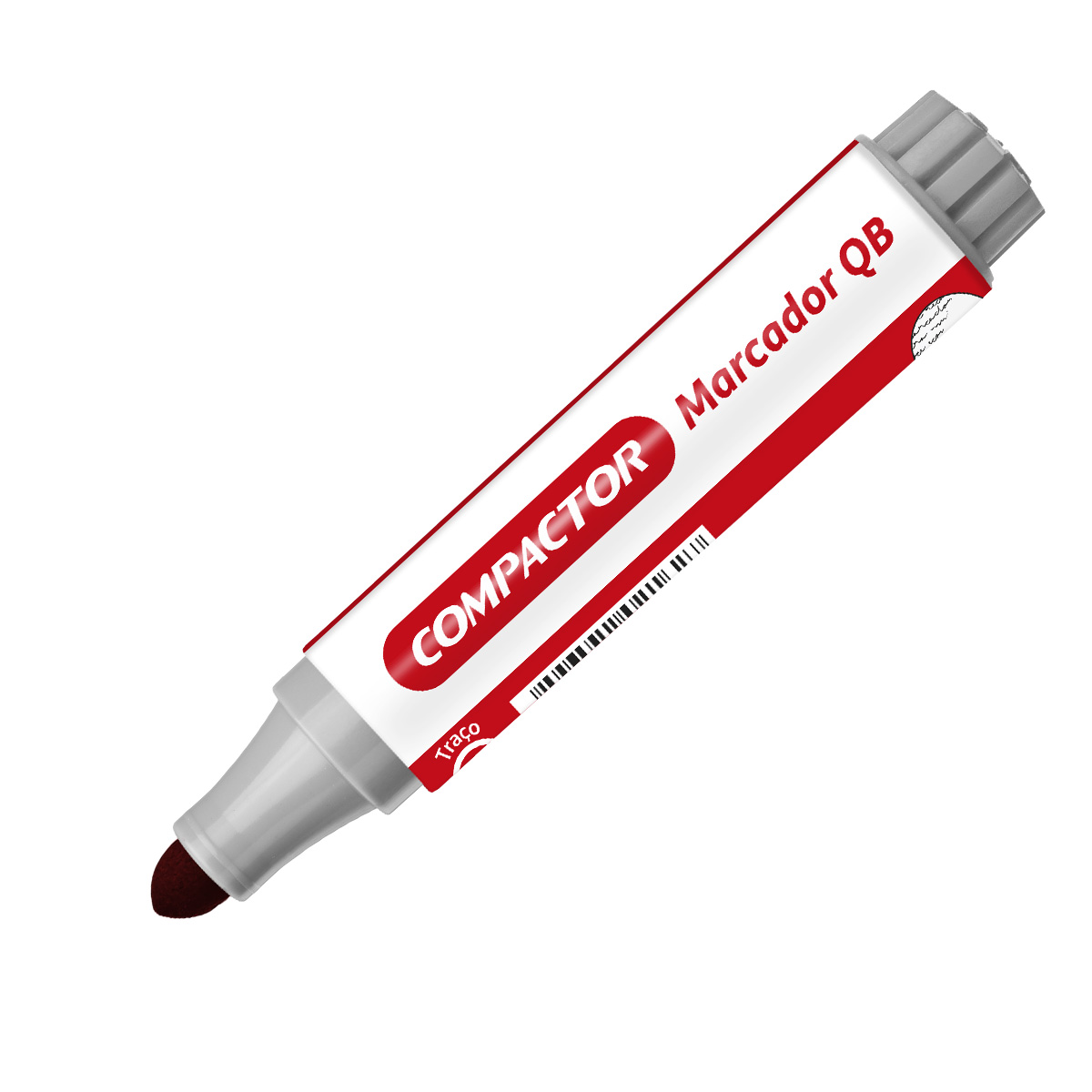 Marcador de Quadro Branco Vermelho Recarregável | Compactor