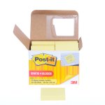 Post-it® 20 Blocos 38x50mm 100 Folhas Cada + 4 Blocos Grátis Amarelo 3M