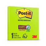 Bloco Adesivo Verde Neon 76 mm x 76 mm 90 folhas | Post-it 3M