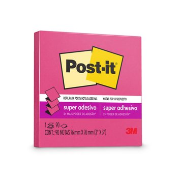 Post-it 3M 76X76mm Rosa Neon Refil