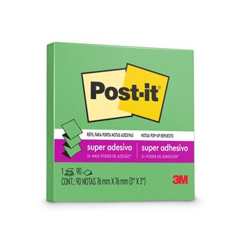 Post-it 3M 76X76mm Verde Limão Refil