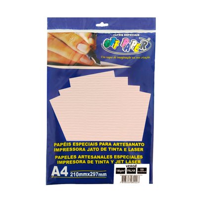 Papel Vergê A4 Palha 180g 50 folhas | Off Paper