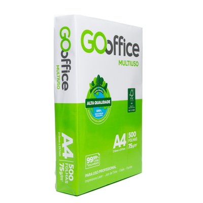 Papel Sulfite A4 75g 500 folhas Go Office